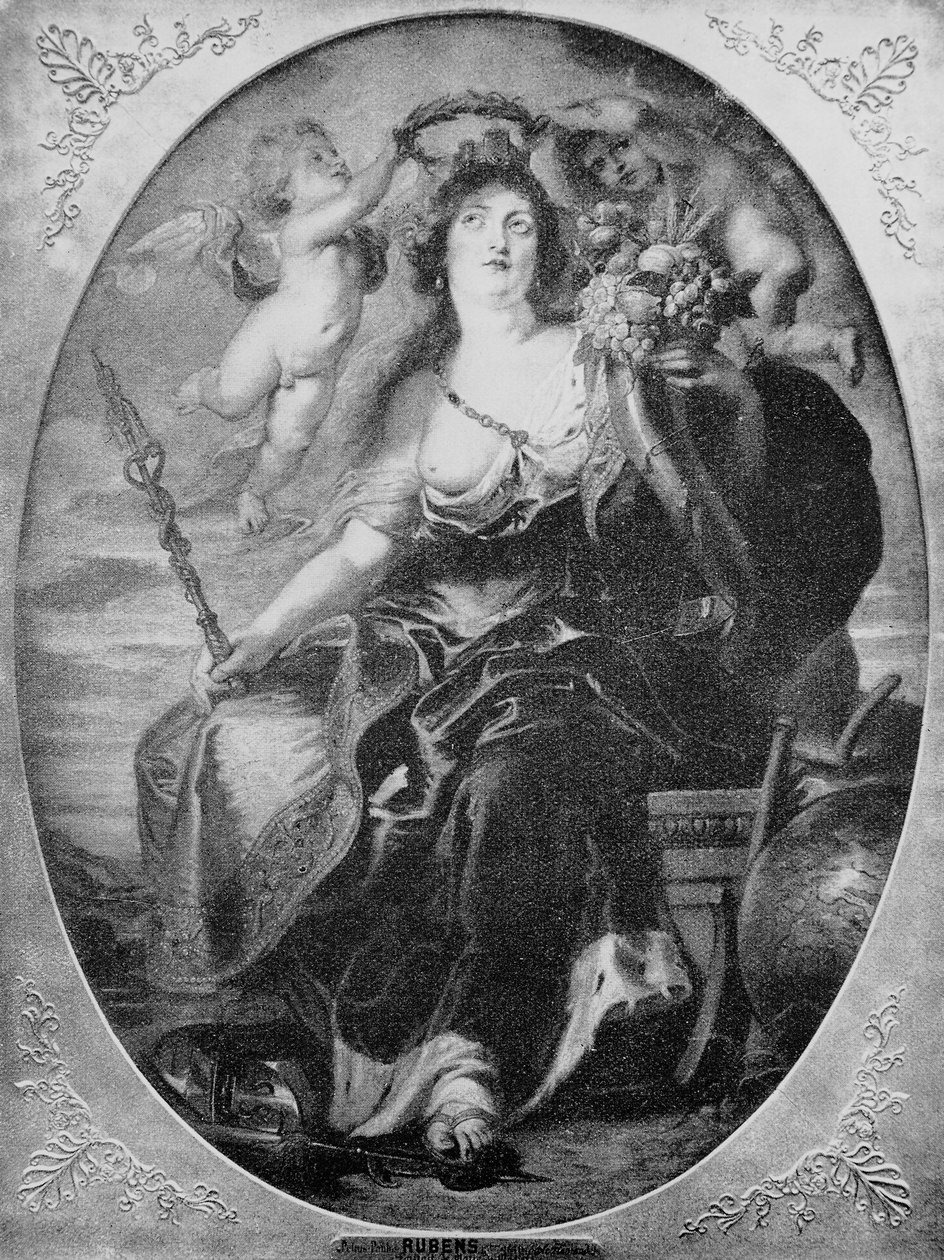 Portrait of Mary of Medici (after a painting by Peter Paul Rubens) by Peter Paul (after) Rubens