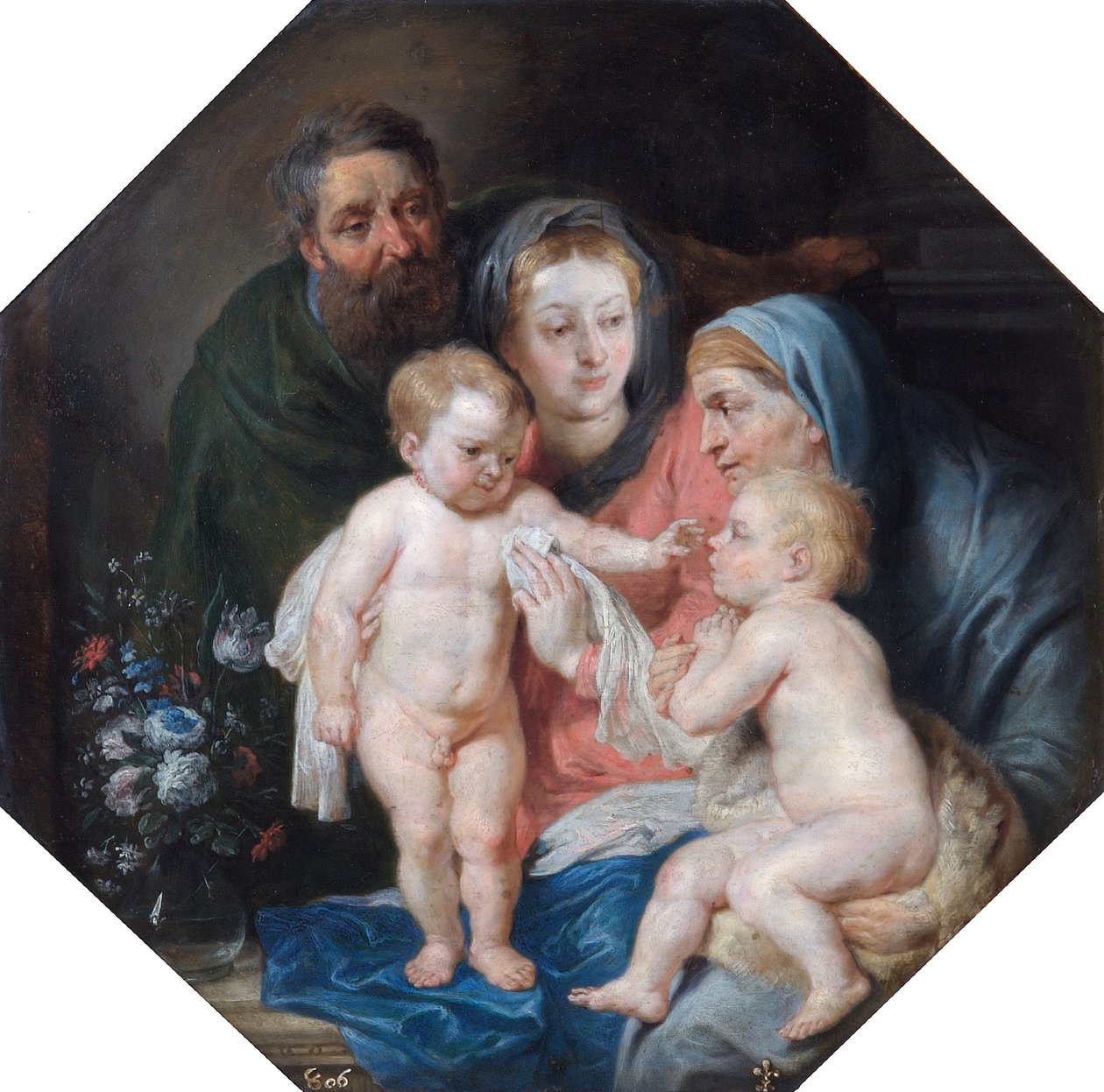 The Holy Family with St Elizabeth and St John by Peter Paul (after) Rubens