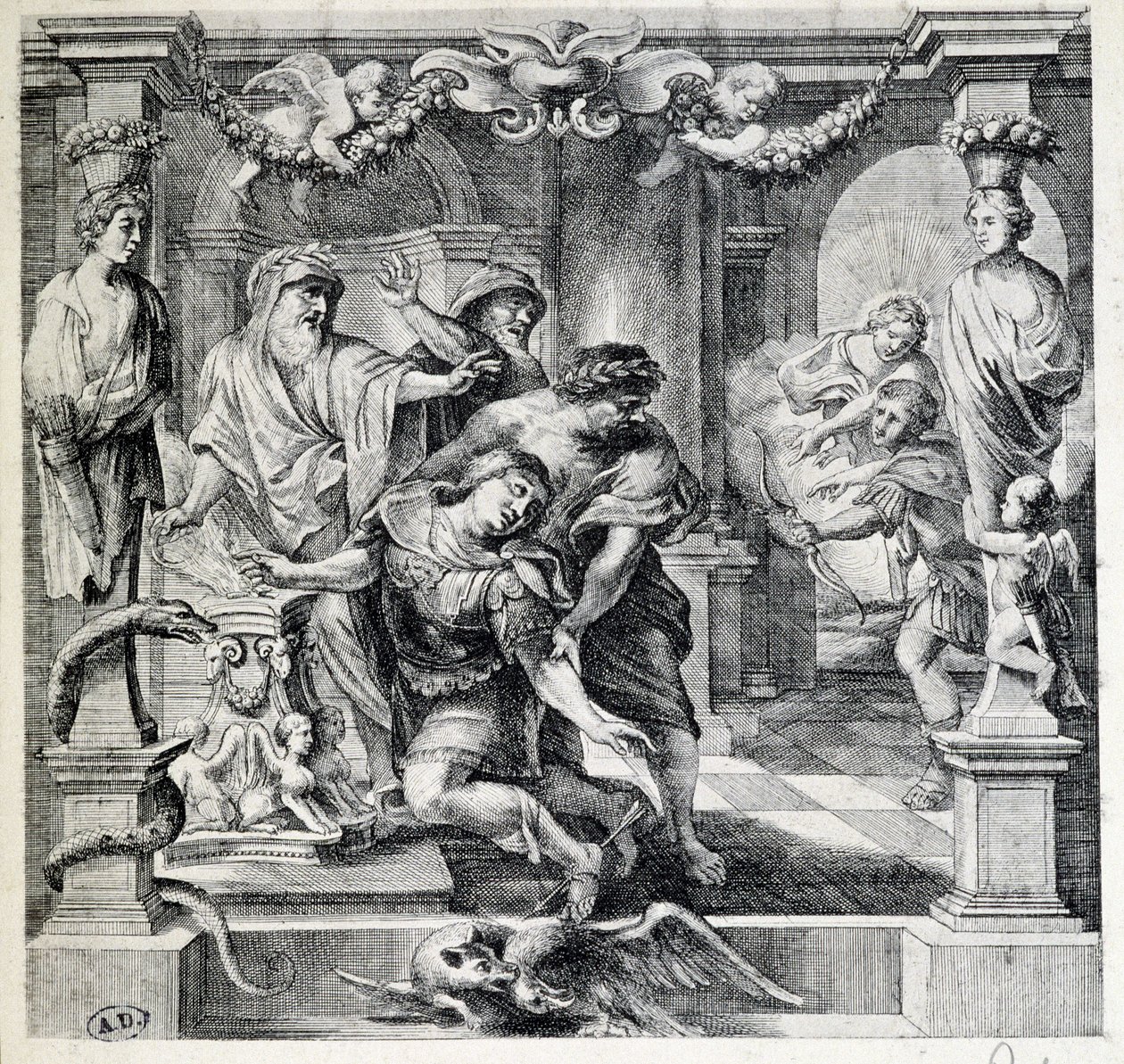 The Death of Achilles by Peter Paul (after) Rubens