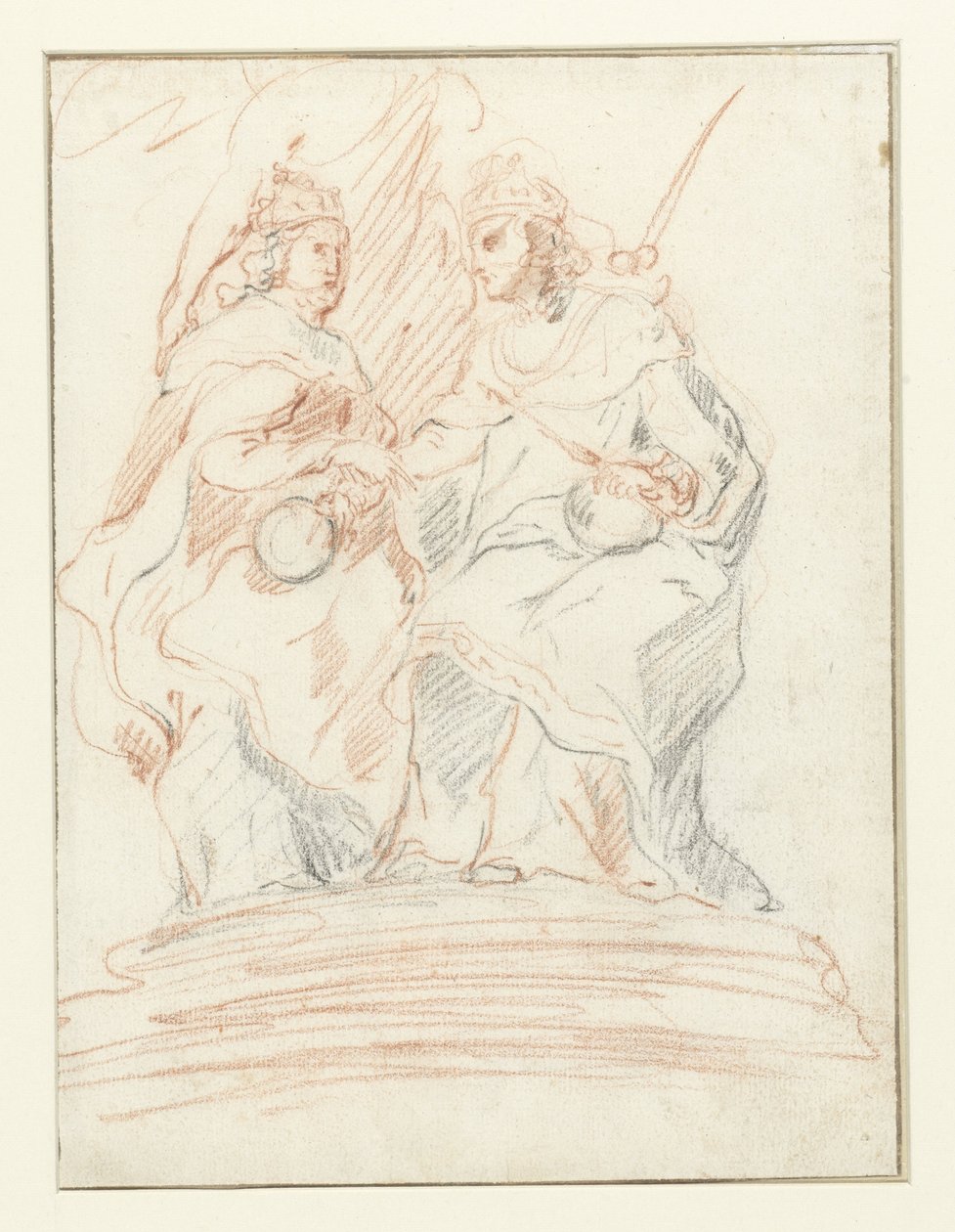 King and Queen on a Throne, with Fame Standing Behind Them by Peter Paul Rubens (possibly)