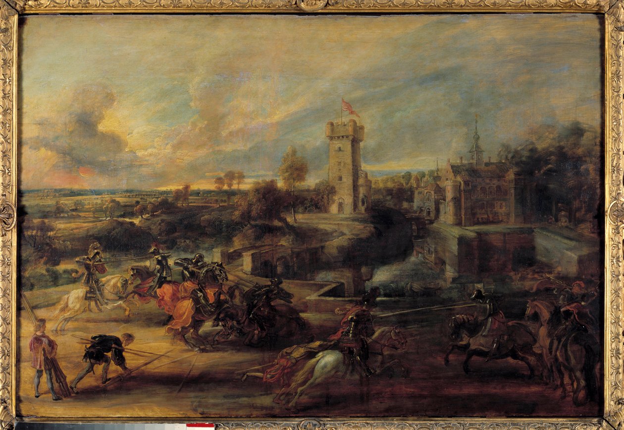 A Tournament Near the Pits of Steen Castle by Peter Paul Rubens