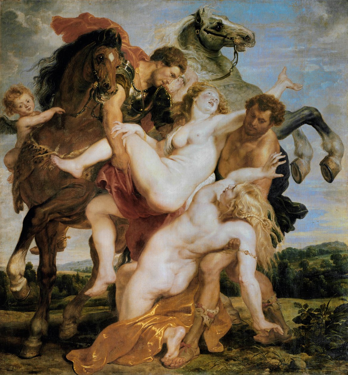Abduction of the Daughters of Leukippos by Castor and Pollux by Peter Paul Rubens