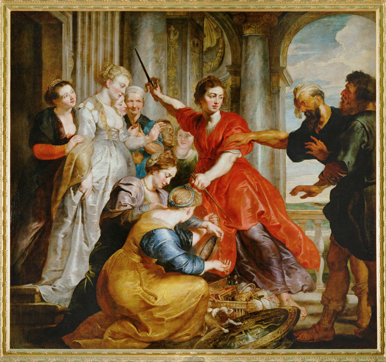 Achilles discovered by Ulysses among the daughters of Lykomedes at Skyros by Peter Paul Rubens