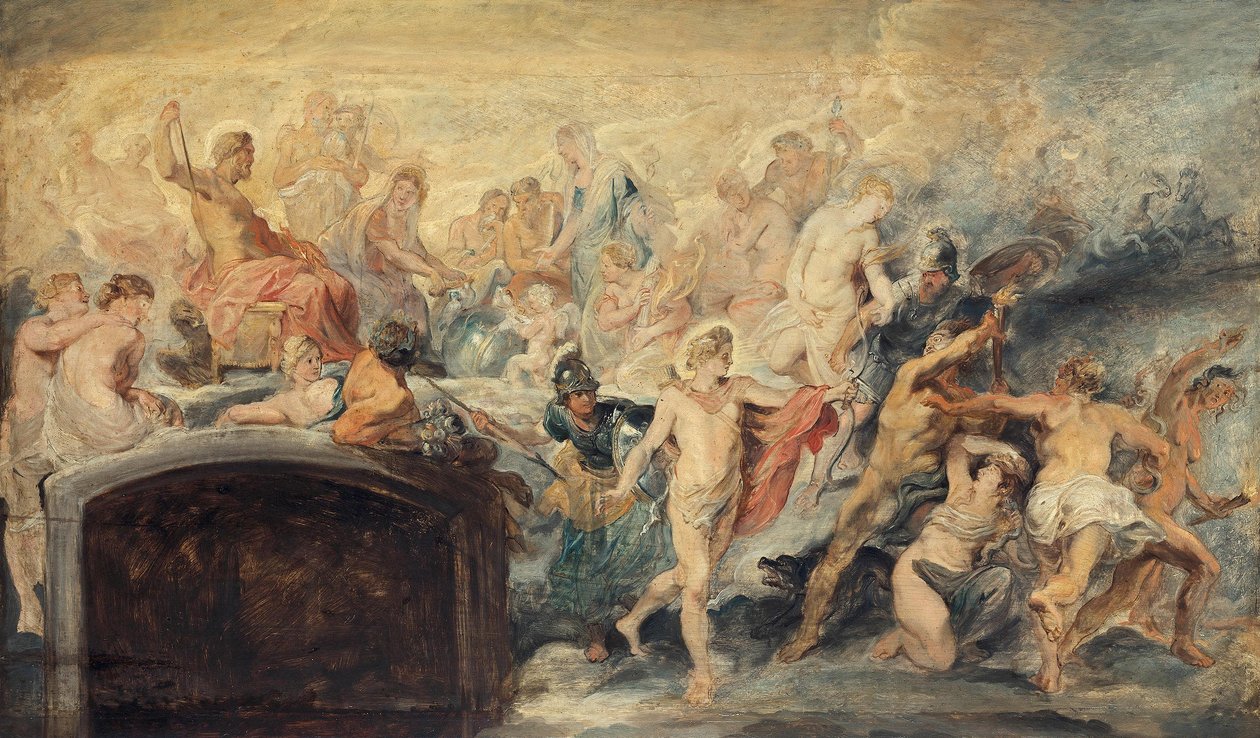 The Council of the Gods (Sketch for the Medici Cycle) by Peter Paul Rubens