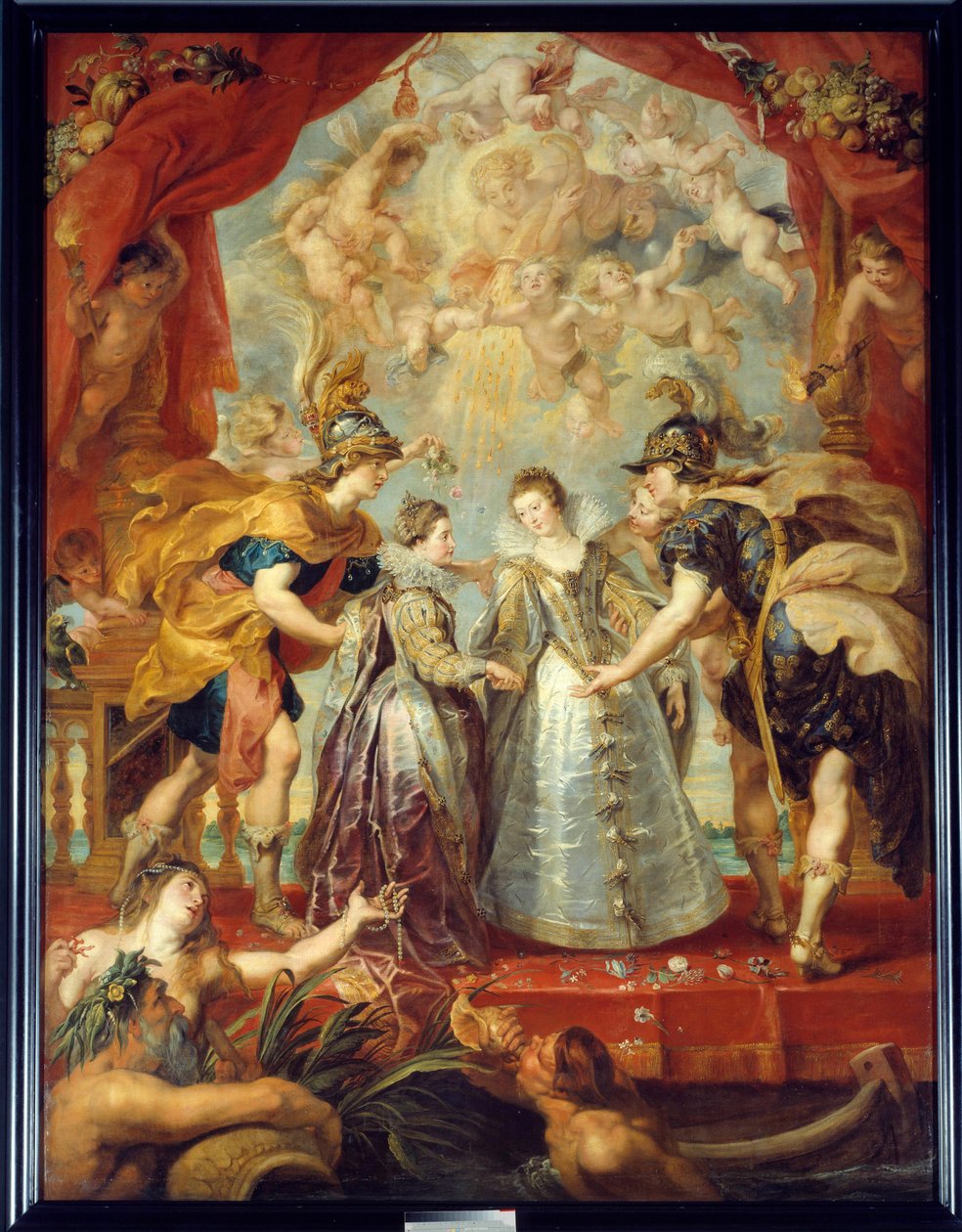 Exchange of the two princesses of France and Spain on the Bidassoa river in Hendaye, 9/11/1615 by Peter Paul Rubens