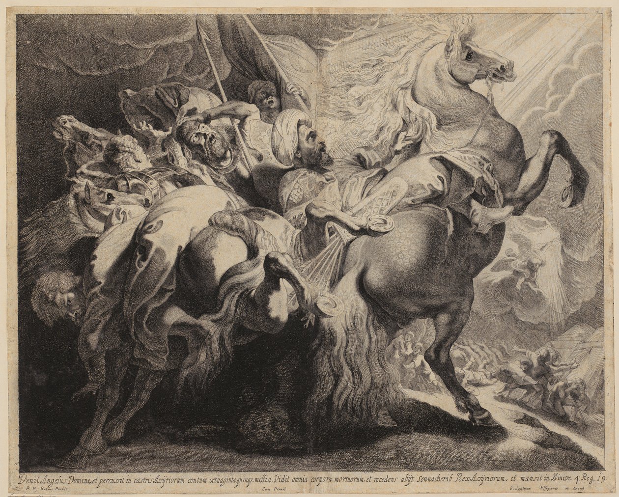 King of the Assyrian Empire, Sennacherib, Falls from Horse by Peter Paul Rubens