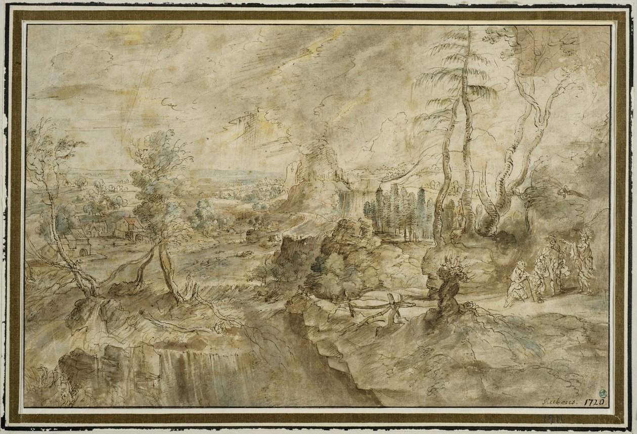 Landscape with Philemon and Baucis by Peter Paul Rubens