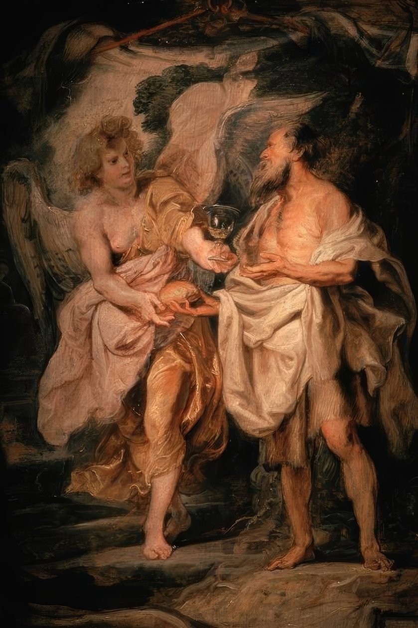 P.P. Rubens, Elijah and the Angel by Peter Paul Rubens