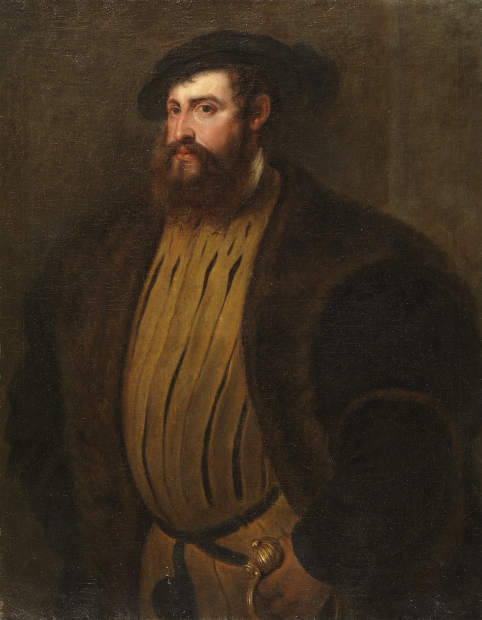 Portrait of Hernan Cortez (after Titian) by Peter Paul Rubens