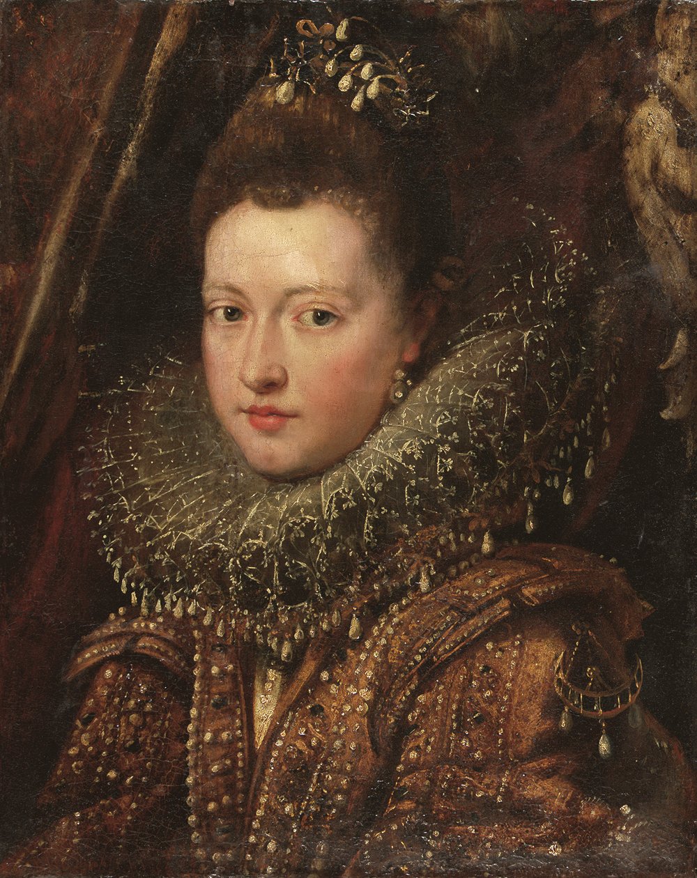 Portrait of Princess Margherita Gonzaga, Bust-Length - a Fragment by Peter Paul Rubens