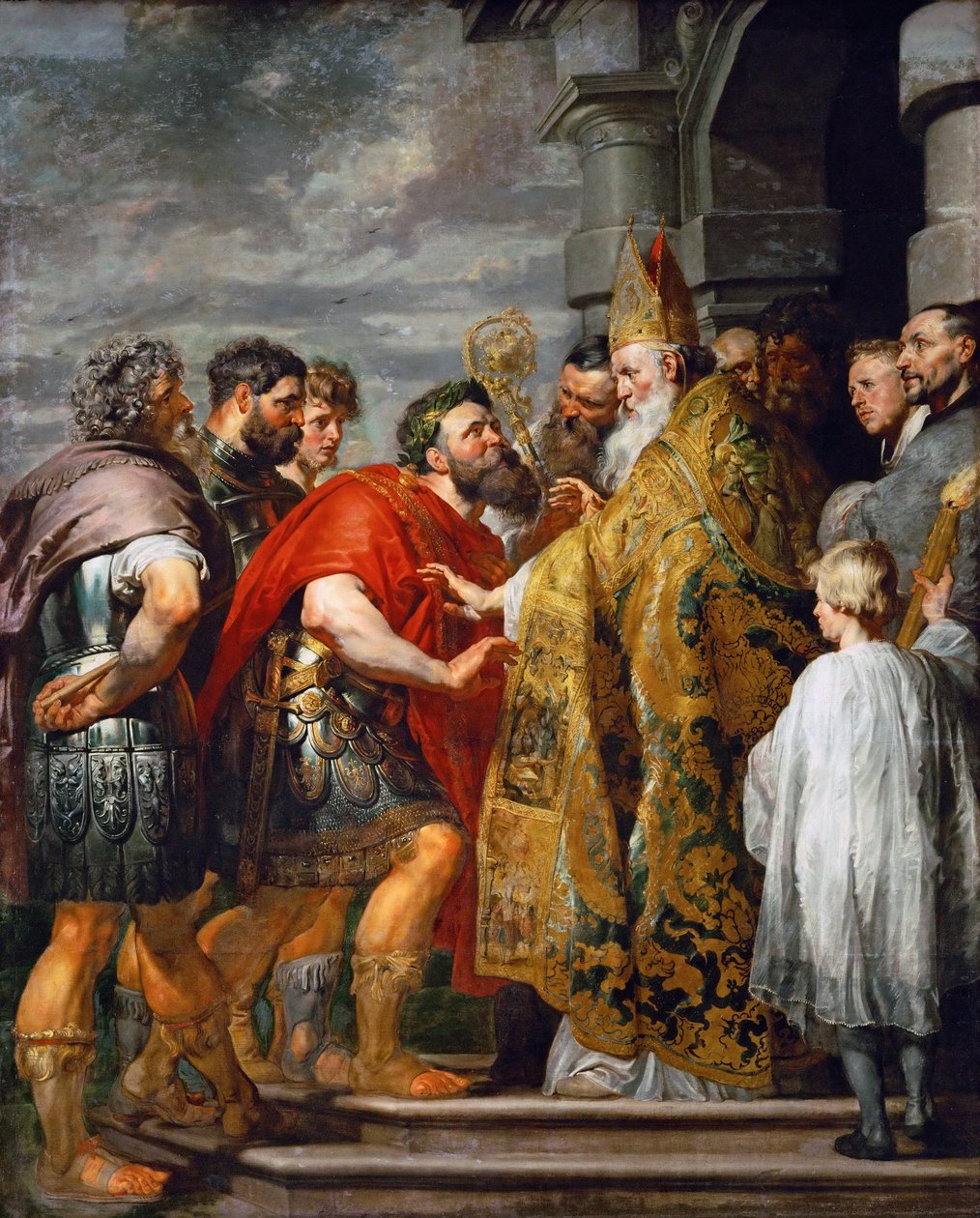 Saint Ambrose and Emperor Theodosius I by Peter Paul Rubens