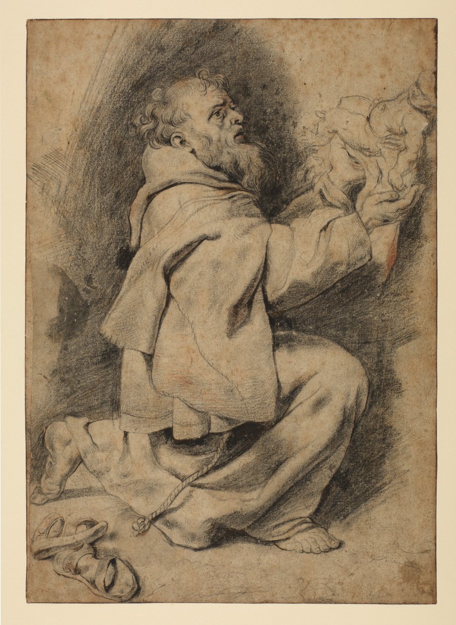Saint Francis Kneeling, Receiving the Infant Christ, c.1617 by Peter Paul Rubens