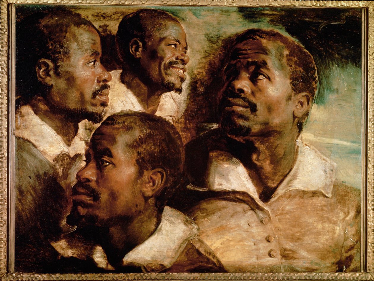 Studies of the head of a black man by Peter Paul Rubens