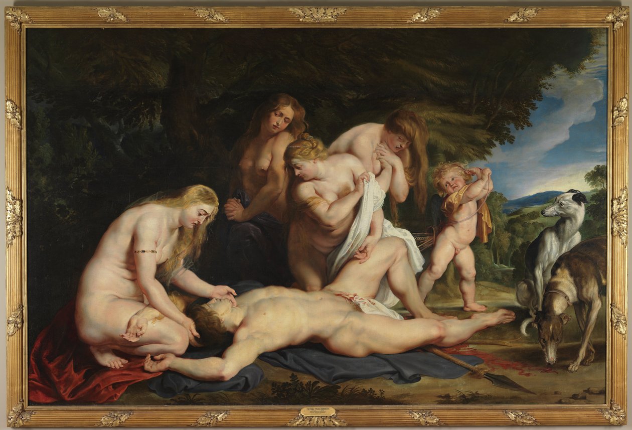 The Death of Adonis (with Venus, Cupid, and the Three Graces) by Peter Paul Rubens