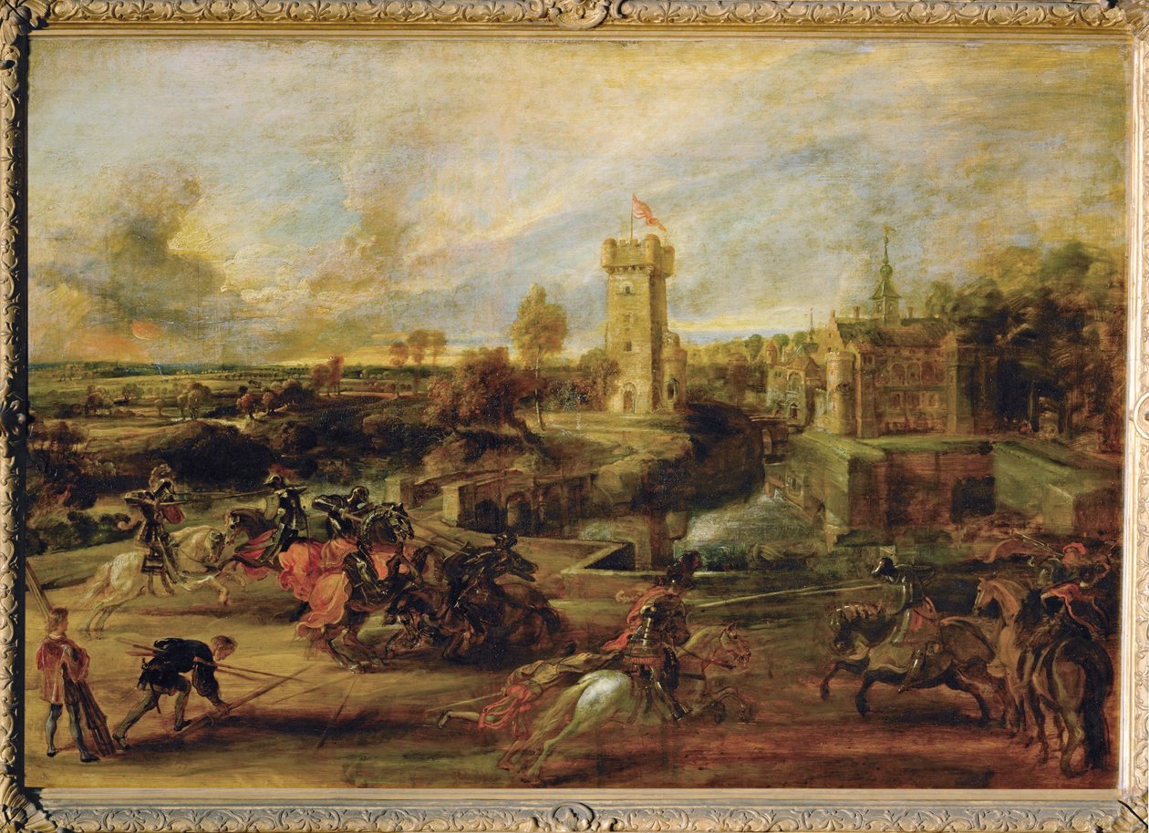 Tournament near the moat of the Castle of Steen by Peter Paul Rubens