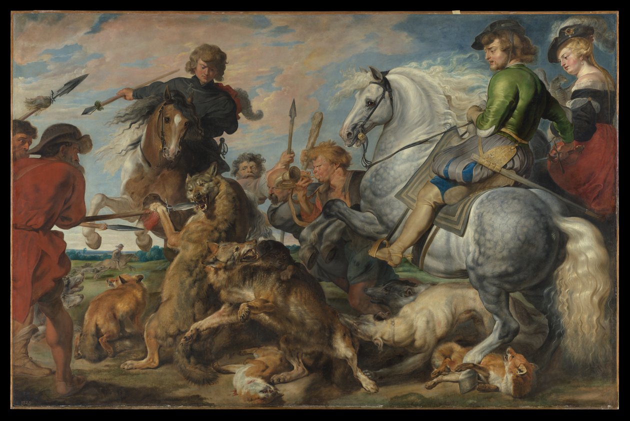Wolf and Fox Hunt by Peter Paul Rubens