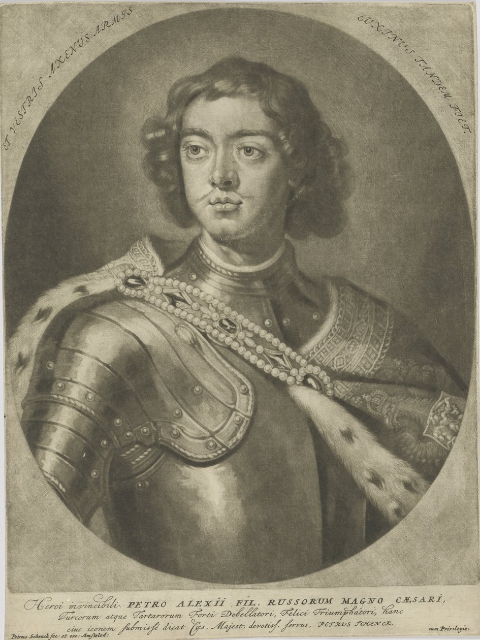 Portrait of Emperor Peter I the Great by Peter Schenk