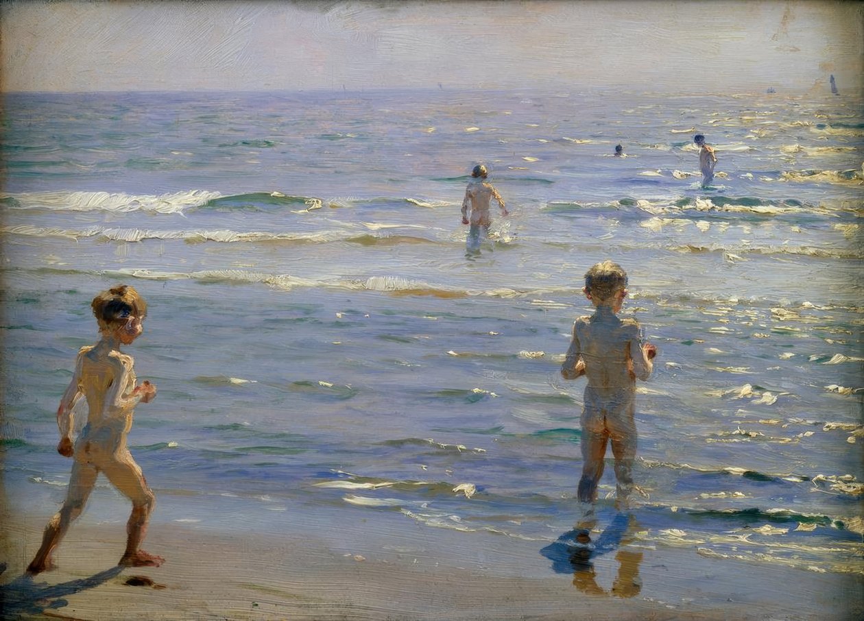 Bathing Boys. Sunshine. Skagen by Peder Severin Krøyer