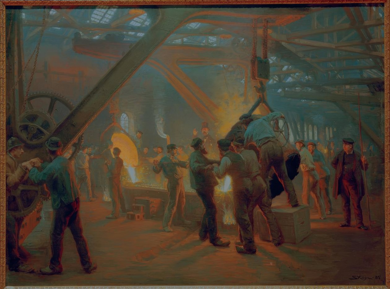 In the Iron Foundry of Burmeister & Wain by Peder Severin Krøyer