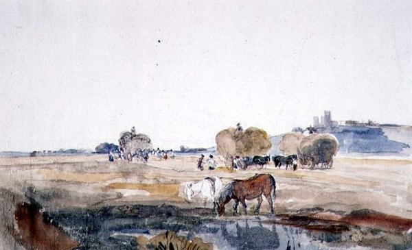 A Lincoln Hayfield by Peter de Wint