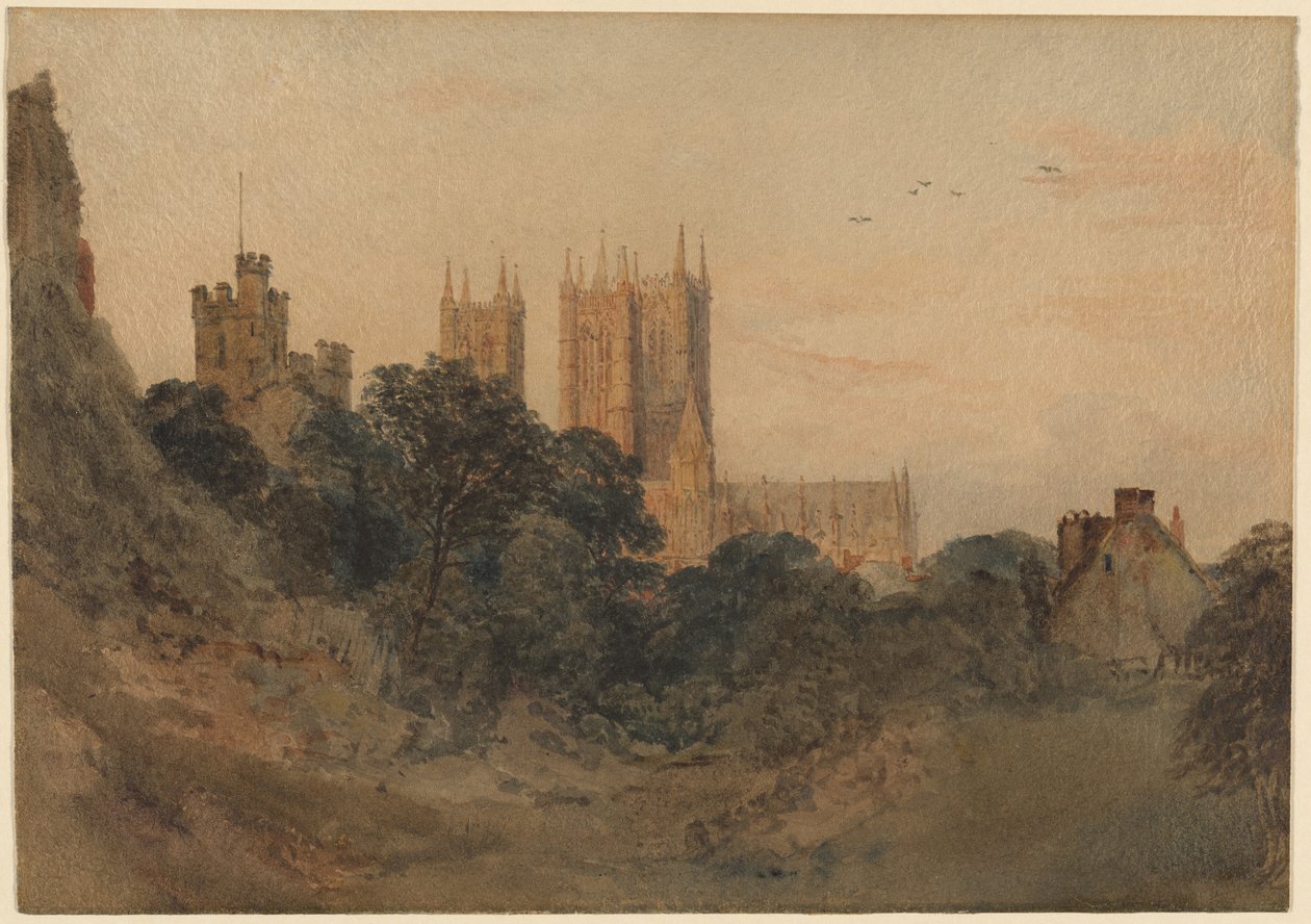 Lincoln Cathedral from the Castle Moat by Peter de Wint