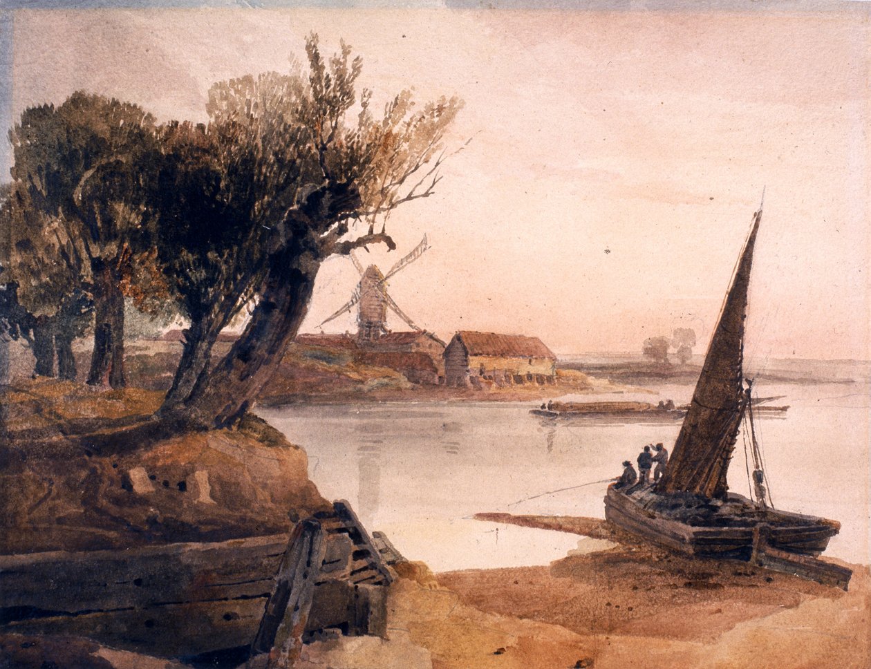 On the River Witham by Peter de Wint