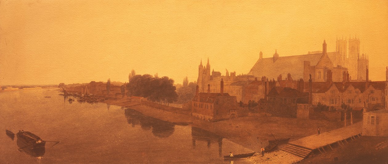 Westminster Abbey and Hall and Old Houses of Parliament by Peter de Wint