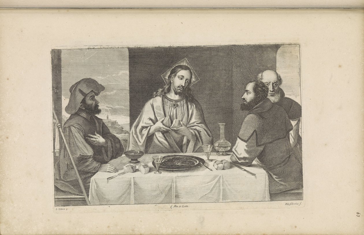 Supper at Emmaus by Peter van Liesebetten