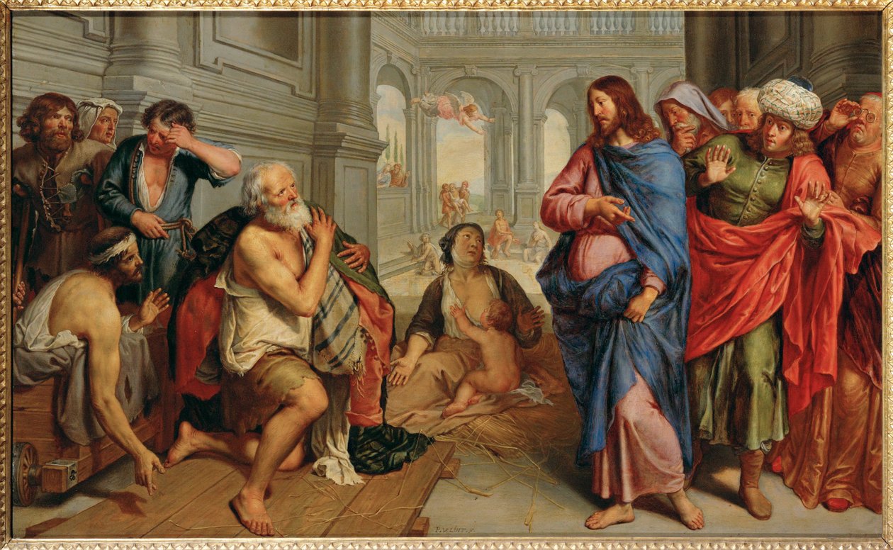 Christ heals the paralytic at the pool of Bethesda by Peter van Lint