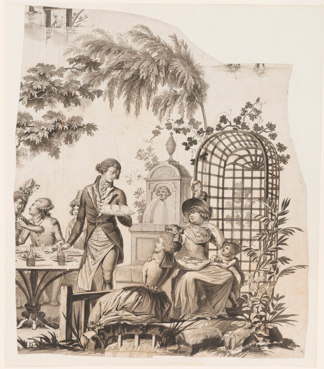 Fragments of an Incomplete Cartoon for Cotton Printing by Petitpierre and Compe. Nantes
