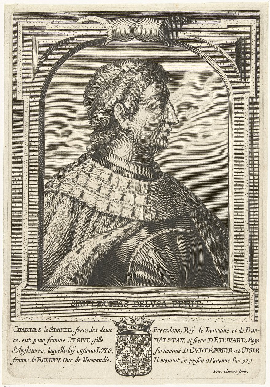 Charles III the Simple, King of Western Francia by Petrus Clouwet