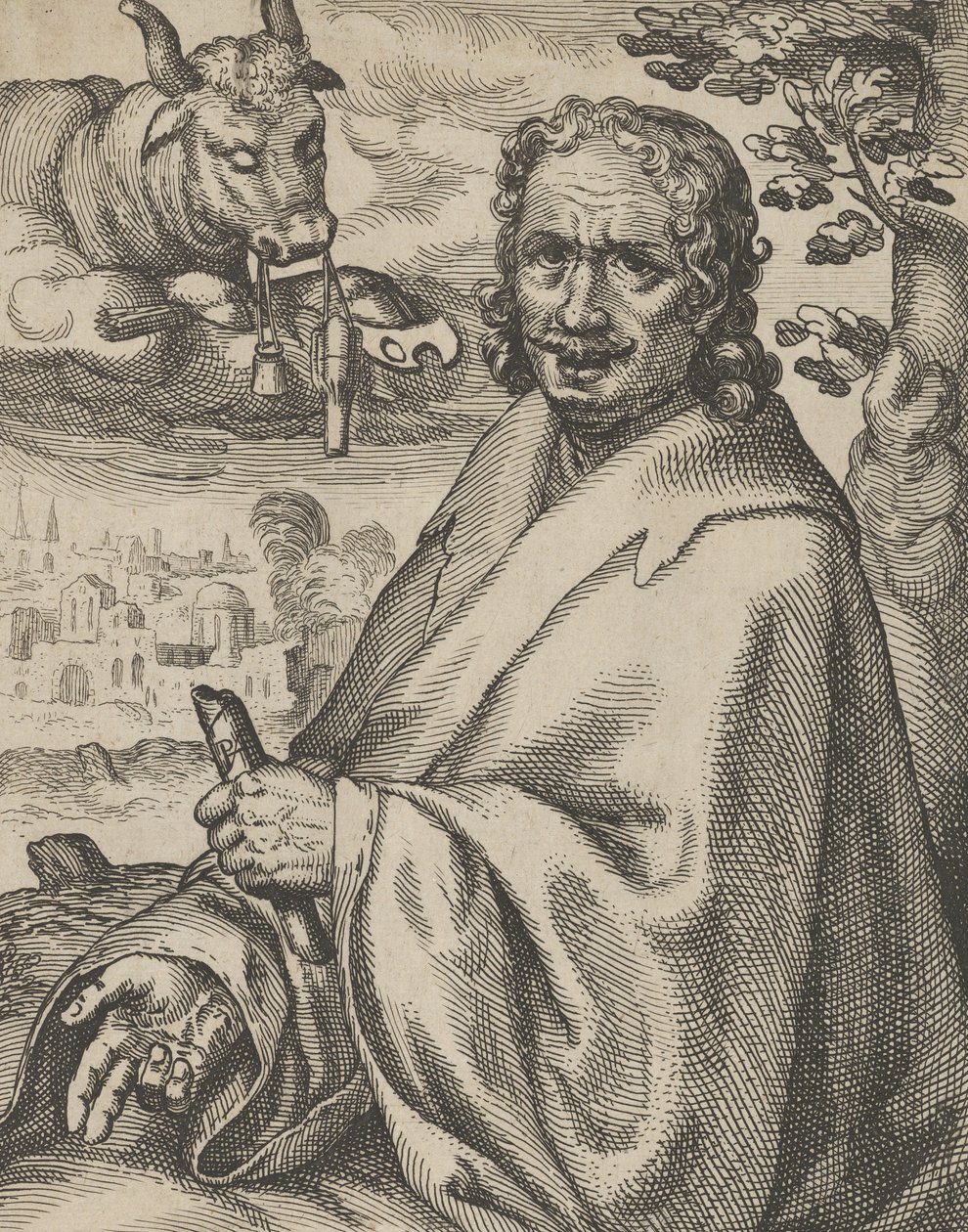 Luke, from The Four Evangelists by Petrus Feddes