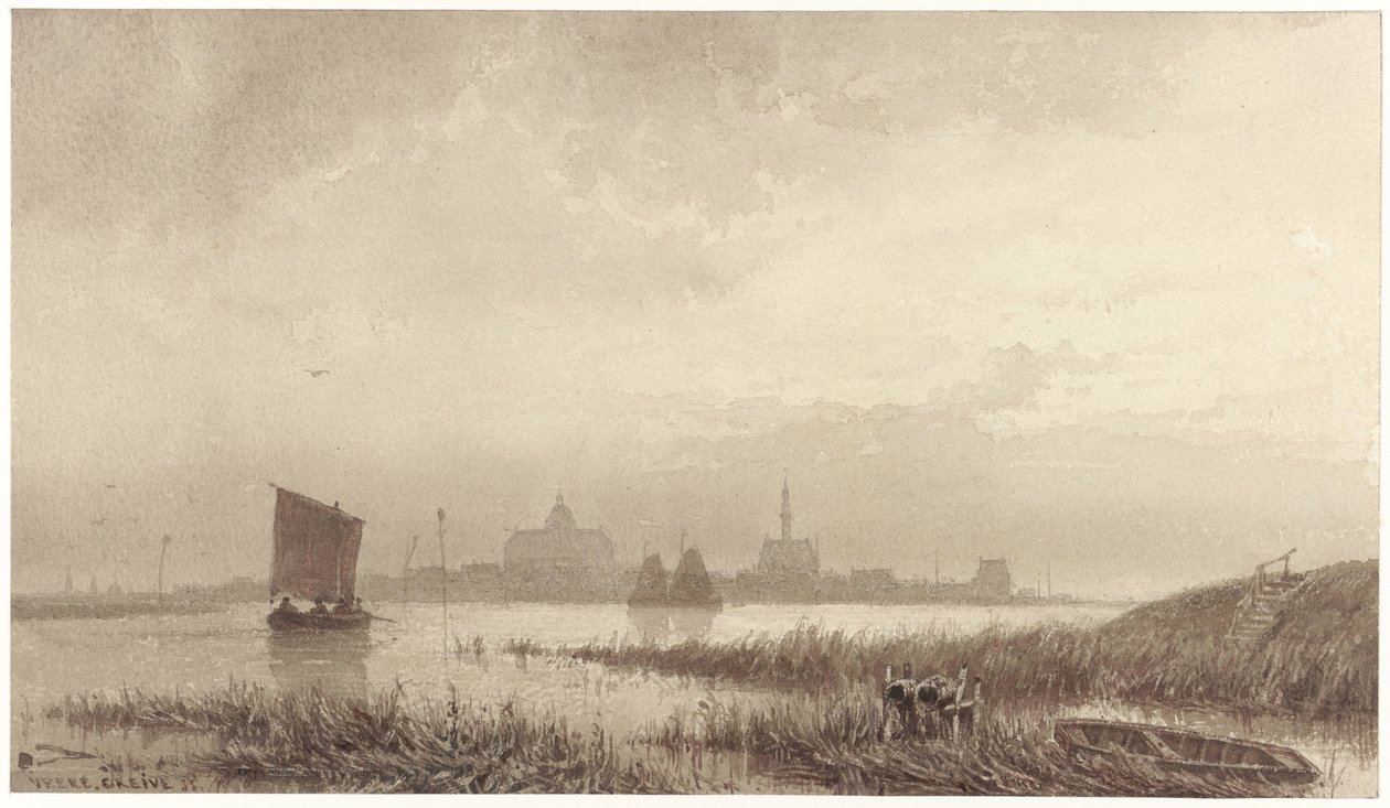 View of Veere by Petrus Franciscus Greive