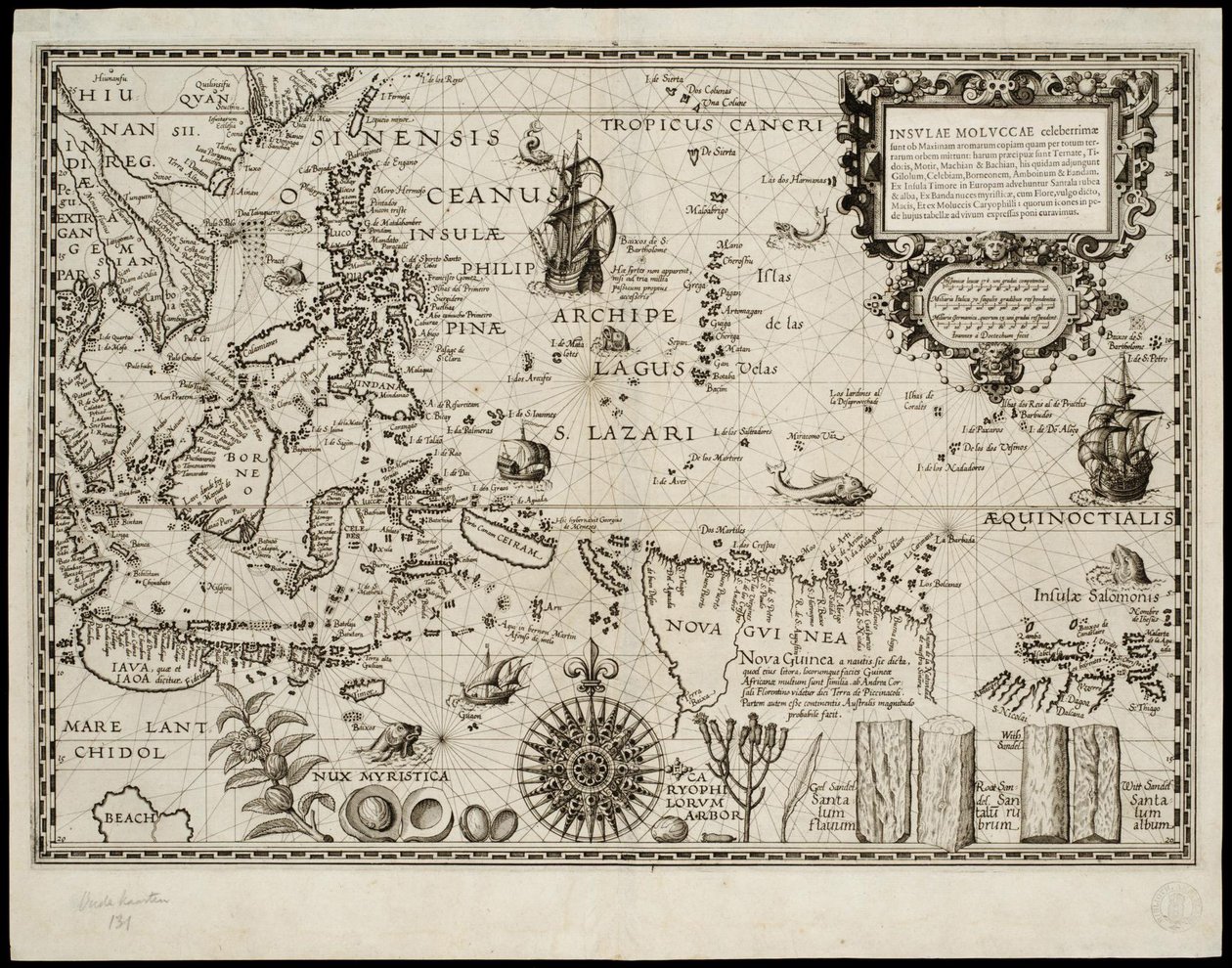 Moluccas Islands, famous for their abundance of spices distributed worldwide by Petrus Plancius