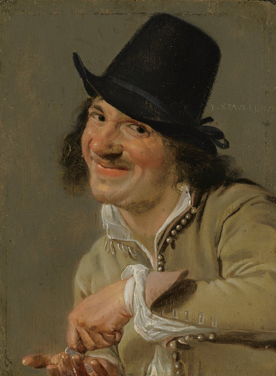 Hearing: A Man Counting Coins. From the Series Personifications of the Five Senses, c.1635-66 by Petrus Staverenus