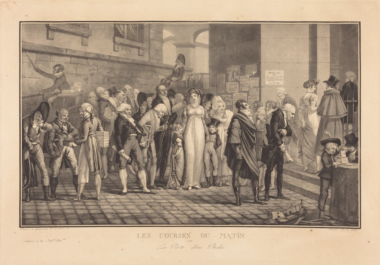 The Morning Races, or the Gate of a Rich Man by Philibert-Louis Debucourt