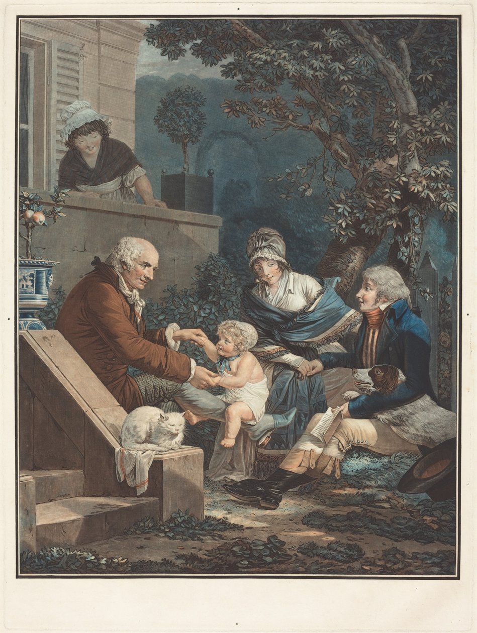 Paternal Pleasures by Philibert-Louis Debucourt