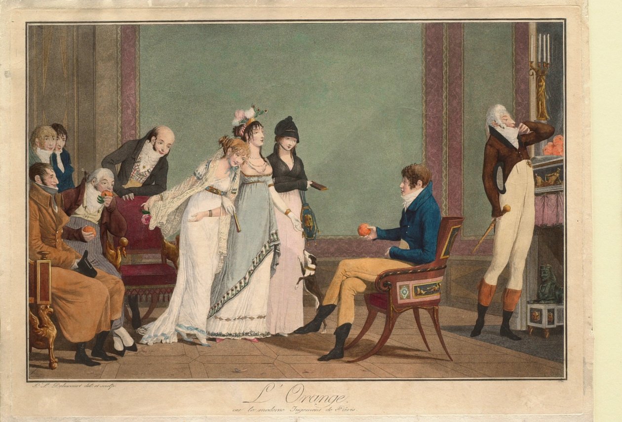 The Orange, or, The Modern Judgment of Paris by Philibert-Louis Debucourt