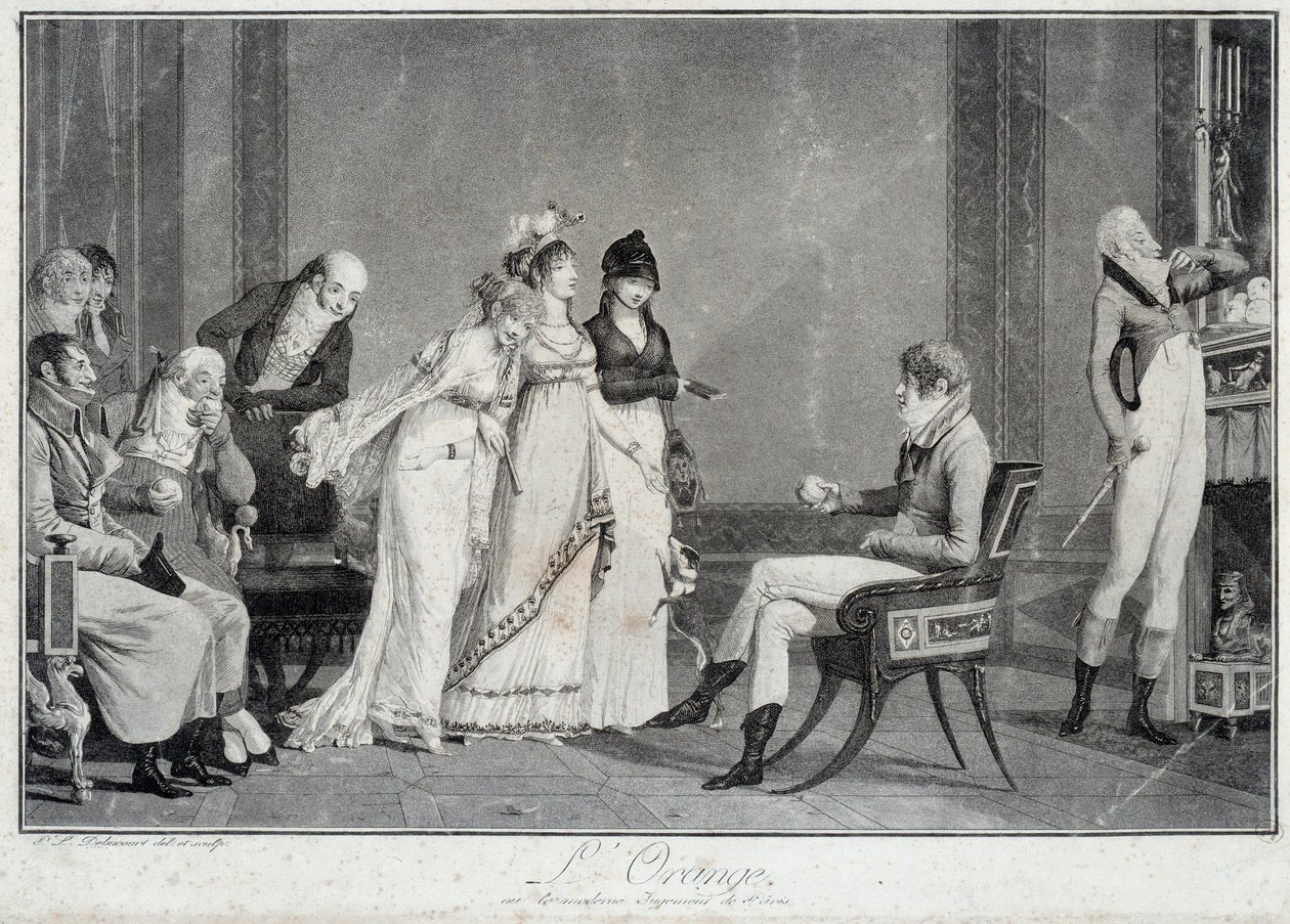 The Orange or the Modern Judgment of Paris by Philibert Louis Debucourt