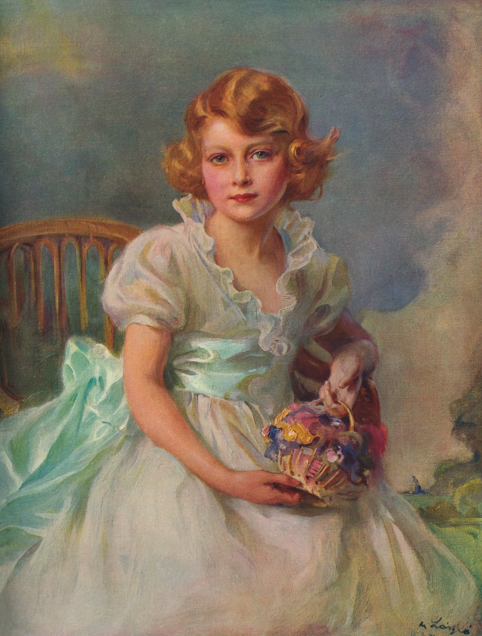 Portrait of Princess Elizabeth, Later Elizabeth II by Philip Alexius de after Laszlo