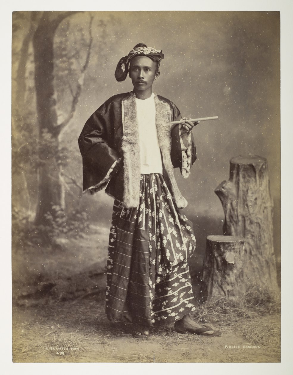 A Burmese man, from Views of Burma by Philip Adolphe Klier
