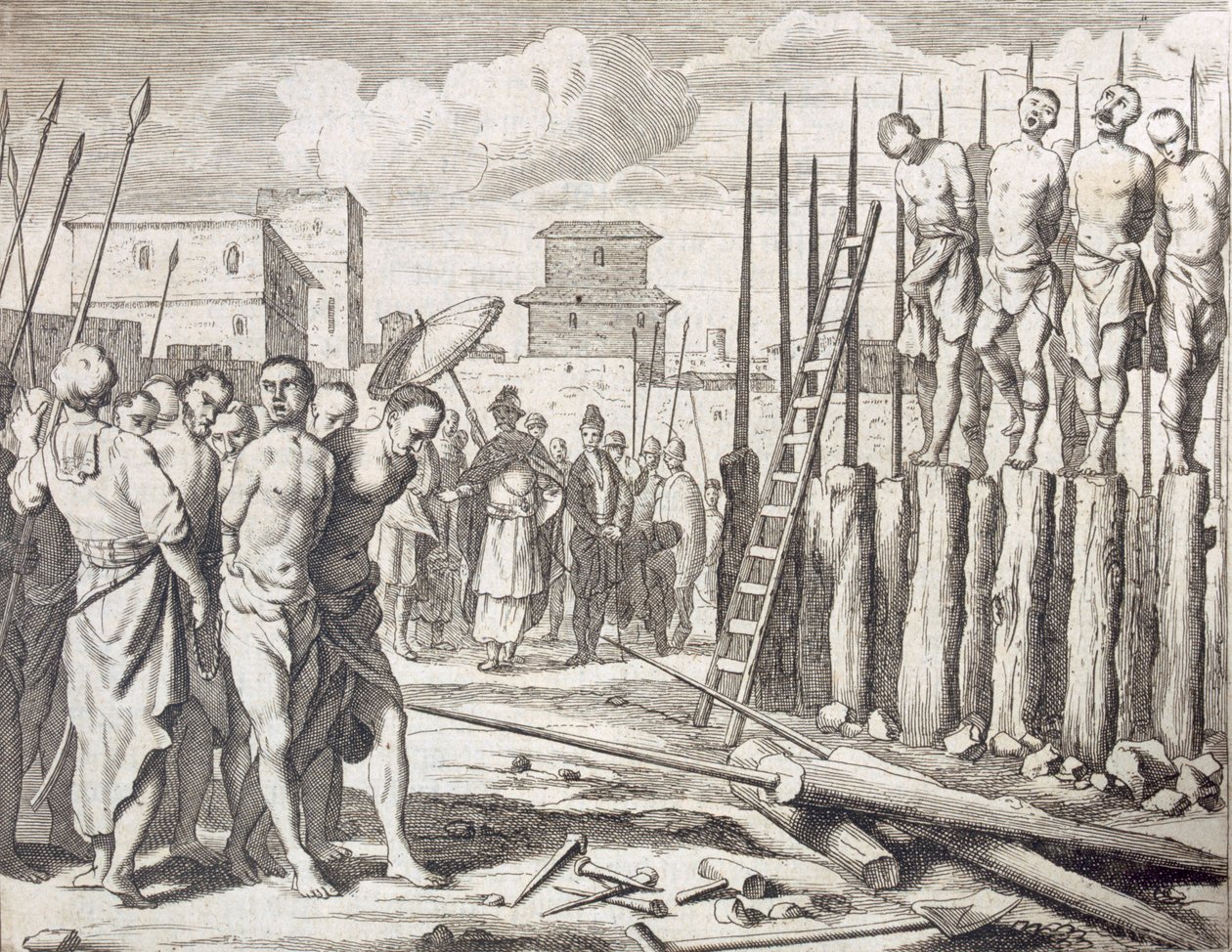The Impaling of Some Rebels, Punishment: Massacre by Impalement by Philip Baldaeus