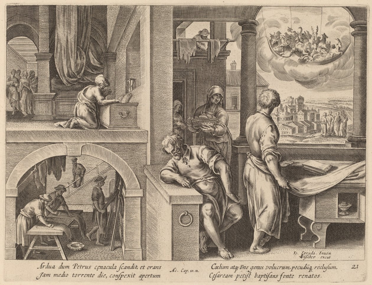 The Vision of Saint Peter by Philip Galle after Jan van der Straet