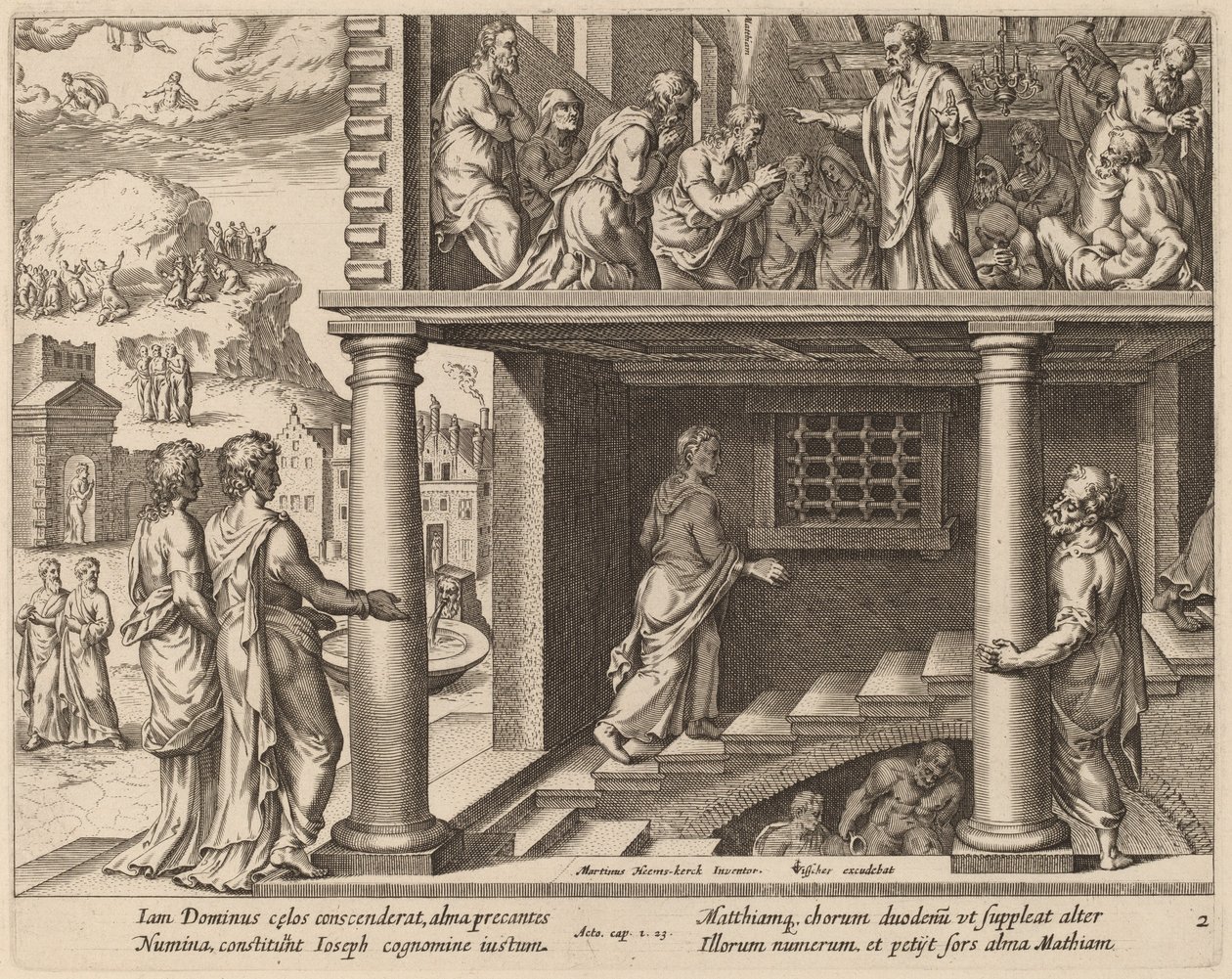The Choosing of Saint Matthias by Philip Galle after Maerten van Heemskerck