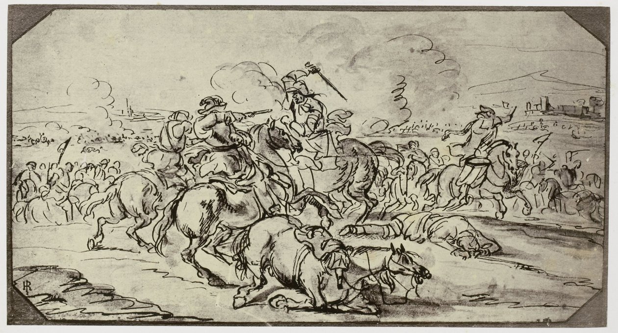 Borgognone, A Battle by Philip Henry Delamotte
