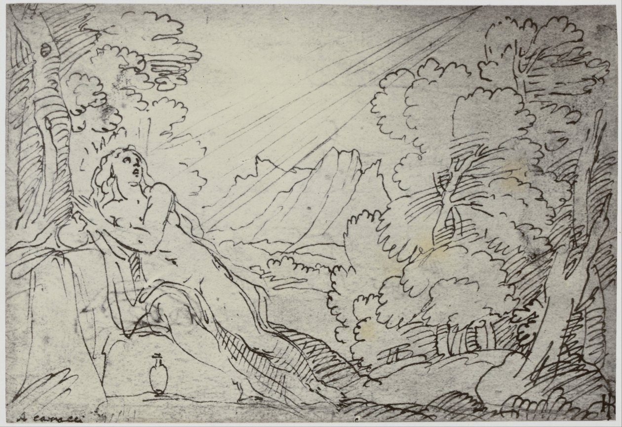 Correggio, An Angel Bearing a Soul to Paradise by Philip Henry Delamotte