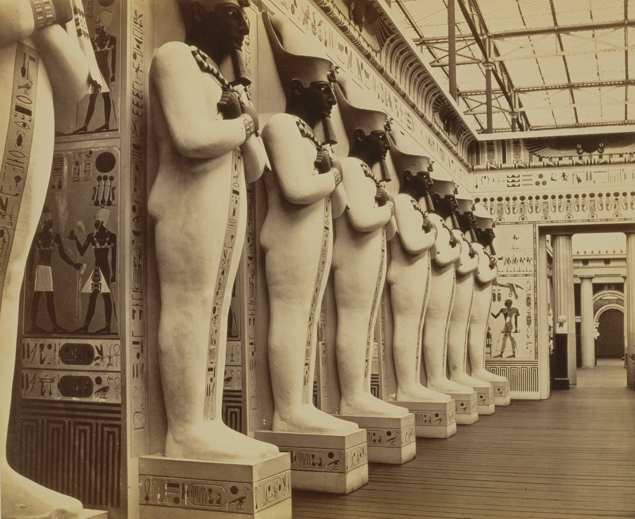 The Egypt Court and the Facade of the Hall of the Colossi, Crystal Palace, Sydenham by Philip Henry Delamotte