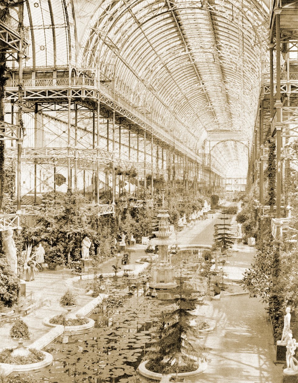 The interior of the nave taken from the gallery above the Queen