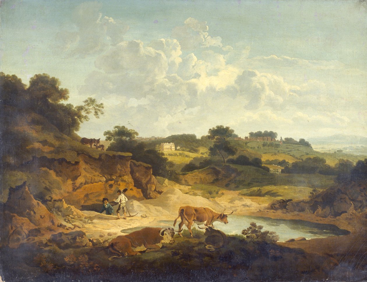 Landscape by Philip James de (1740-1812) Loutherbourg