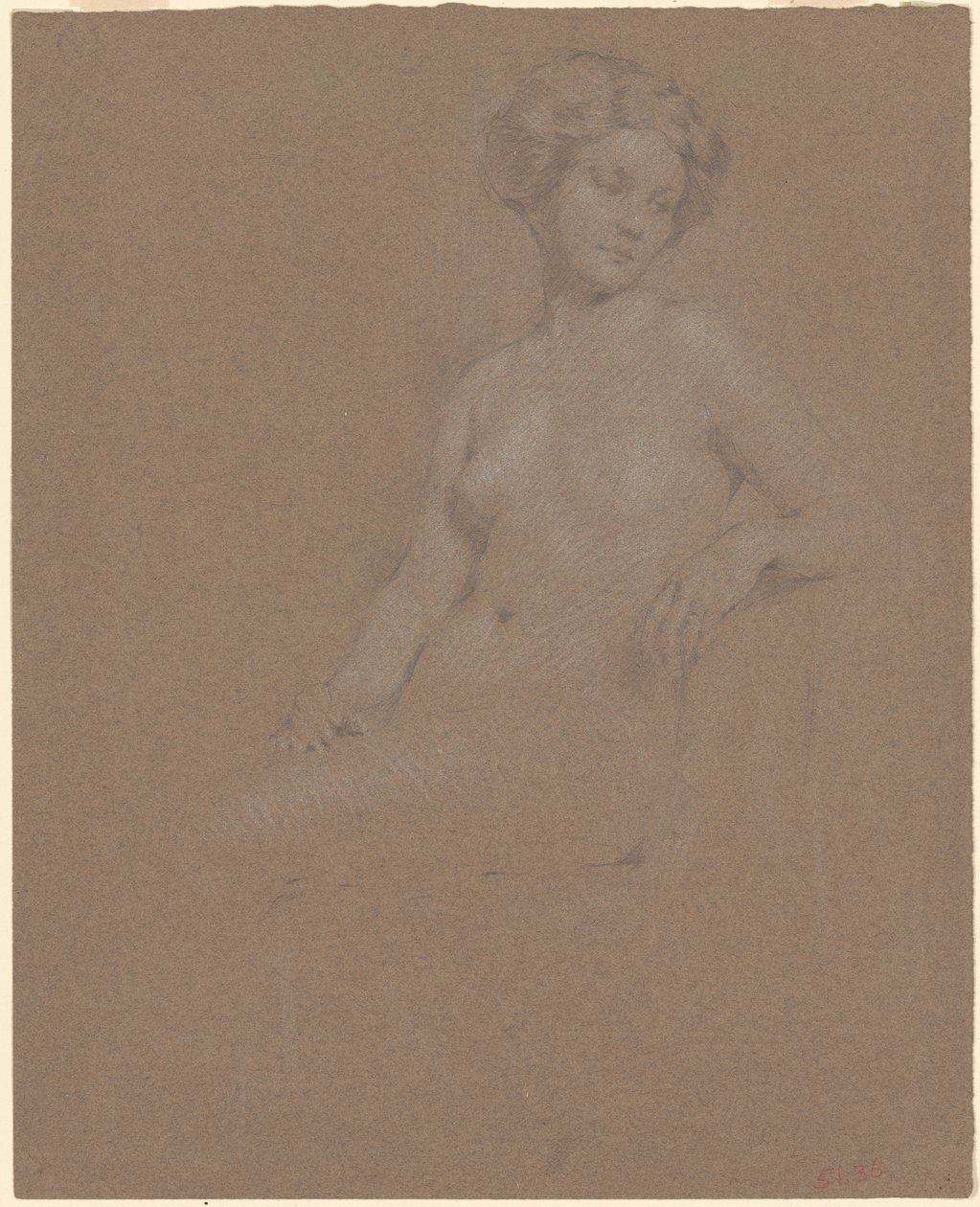 Seated Female Nude by Philip Leslie Hale
